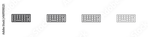 Keyboard icons vector graphics for web designs