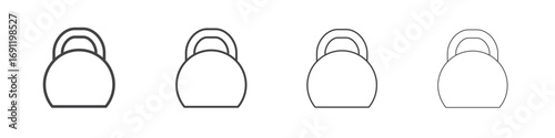 Kettlebell icons vector graphics for web designs