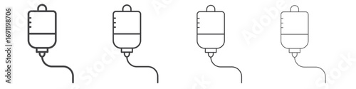 IV bag icons vector graphics for web designs