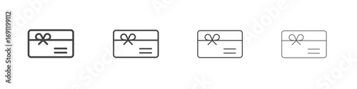 Gift voucher icons vector graphics for web designs