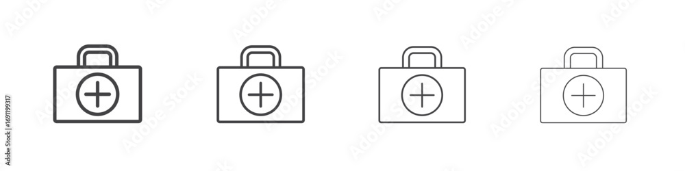 Obraz premium First aid icons vector graphics for web designs
