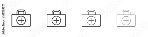 First aid icons vector graphics for web designs
