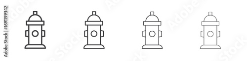Fire hydrant icons vector graphics for web designs