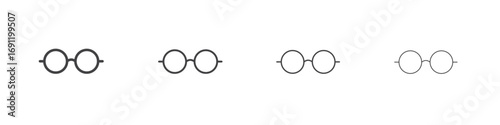 Eye glasses icons vector graphics for web designs