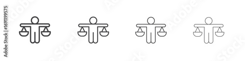 Ethics icons vector graphics for web designs