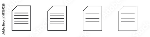 Document icons vector graphics for web designs