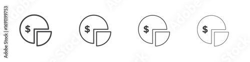 Dividend icons vector graphics for web designs