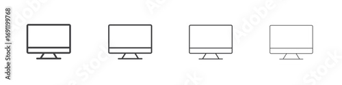 Desktop icons vector graphics for web designs