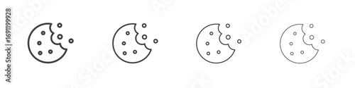 Cookie icons vector graphics for web designs