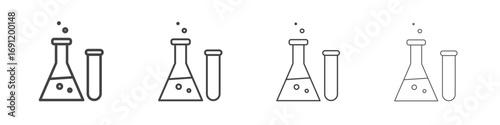 Chemistry icons vector graphics for web designs