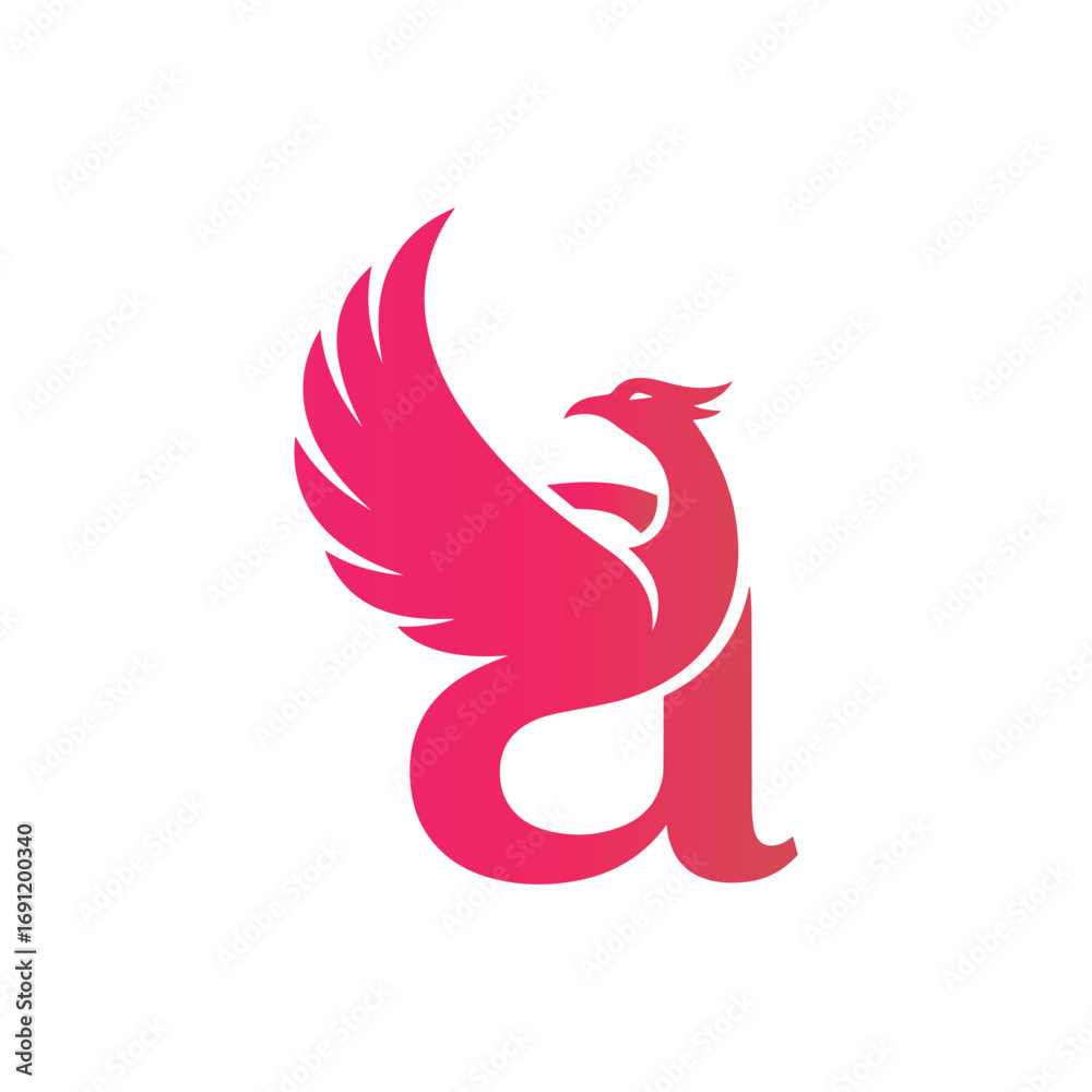 Fototapeta premium A modern, bold logo of the lowercase letter 