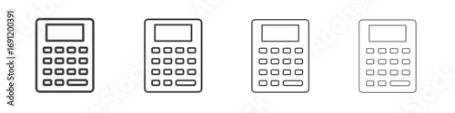 Calculator icons vector graphics for web designs
