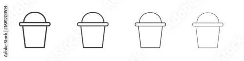 Bucket icons vector graphics for web designs