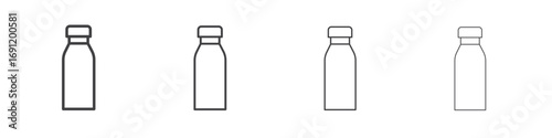 Bottle icons vector graphics for web designs