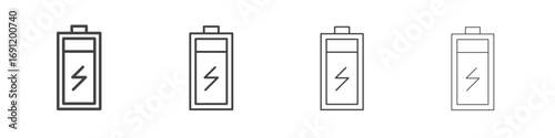 Battery icons vector graphics for web designs