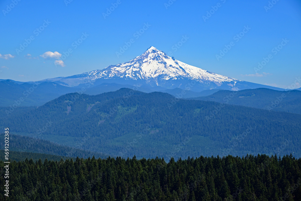 Naklejka premium Mount Hood Volcano in Oregon
