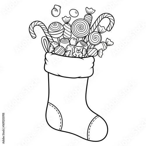 Christmas Candy-Filled Stocking Design