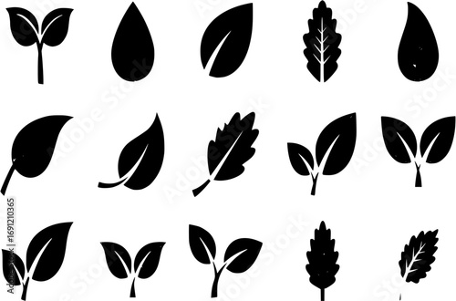 Leaf vector icon logo. Vegan leaves green flat herbal icon
