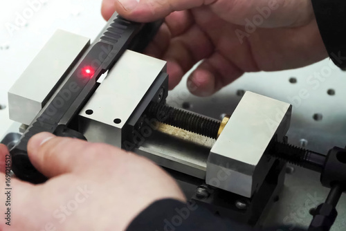 Laser measurement of pistol part accuracy quality control of parts