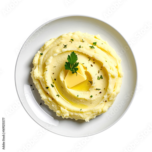 Plate of Mashed Potatoes wi...