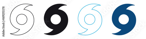 Hurricane icon set , vector illustration .