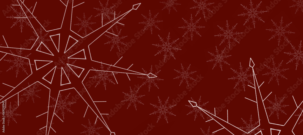 Obraz premium monochrome background with light and falling snowflakes, Christmas background, abstract background, Christmas,