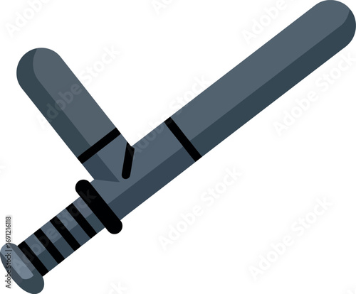 Police baton icon law enforcement security symbol vector illustration vector
