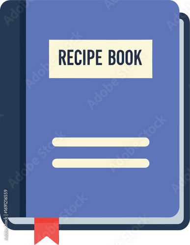 Culinary wisdom bound vintage recipe book with bookmark vector