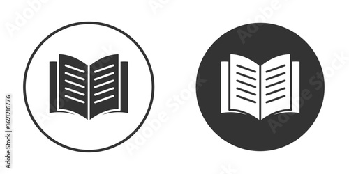 open book icon silhouette vector illustration collection