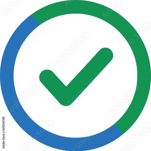 Success verified checkmark icon in circle approved symbol digital graphic vector
