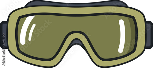 Tactical goggles eye protection military style outdoor adventure gear vector