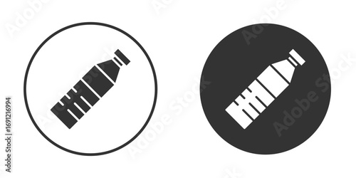 Water bottle icon silhouette vector illustration collection