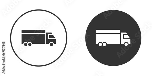 Truck icon silhouette vector illustration collection