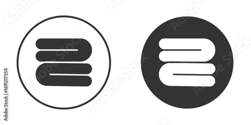 Towel icon silhouette vector illustration collection