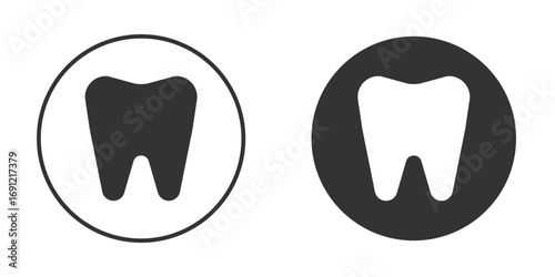 Tooth icon silhouette vector illustration collection