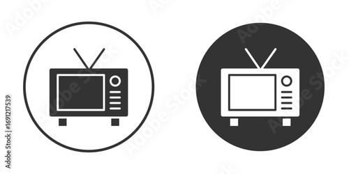 Television icon silhouette vector illustration collection