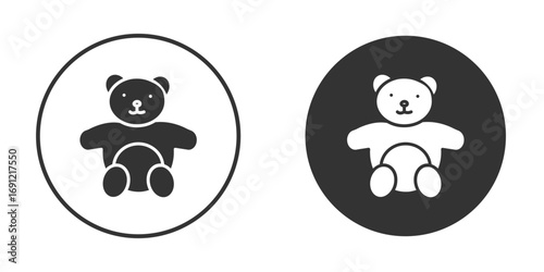 Teddy bear icon silhouette vector illustration collection