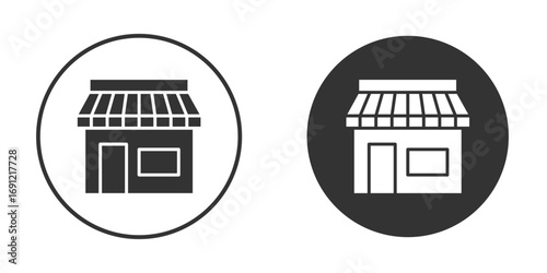 Store icon silhouette vector illustration collection