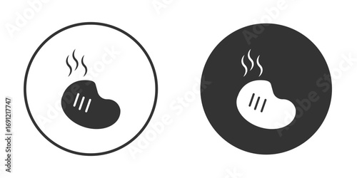 Steak icon silhouette vector illustration collection