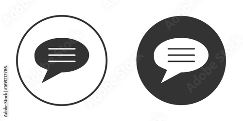 Speech bubble icon silhouette vector illustration collection