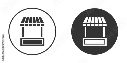 Shop icon silhouette vector illustration collection