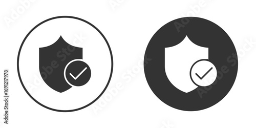 Shield icon silhouette vector illustration collection