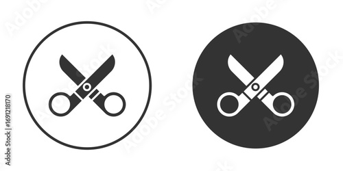 Scissors icon silhouette vector illustration collection