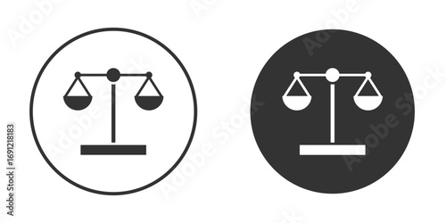 Scales of justice icon silhouette vector illustration collection