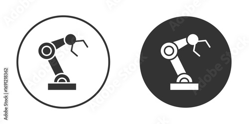 Robot arm icon silhouette vector illustration collection