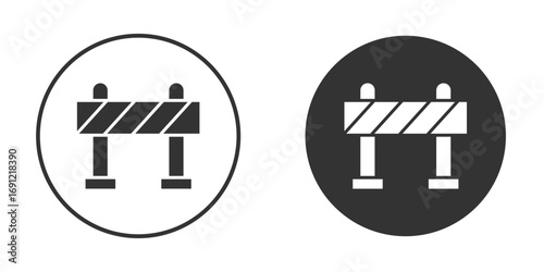Roadblock icon silhouette vector illustration collection