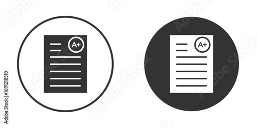 Report card icon silhouette vector illustration collection