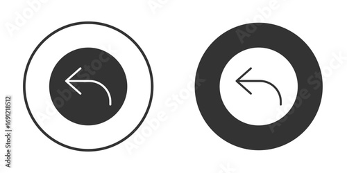 Reply icon silhouette vector illustration collection