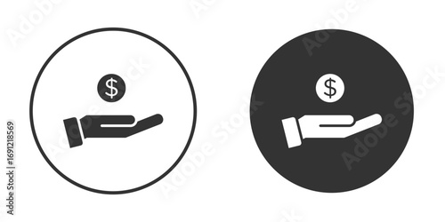 Refund icon silhouette vector illustration collection