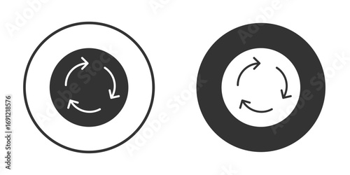 Recycling icon silhouette vector illustration collection